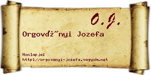 Orgoványi Jozefa névjegykártya